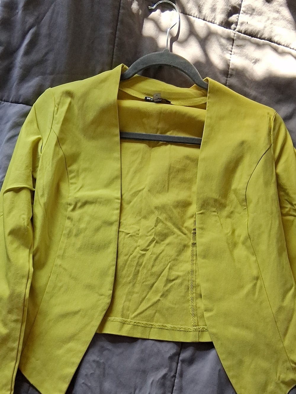Lime Green Open-Front Women's Blazer